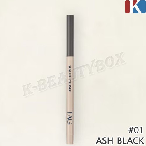 TAG Slim Fit Eyeliner 0.05g #01 Ash Black Soft Eyeliner Edge Eyeliner K-Beauty