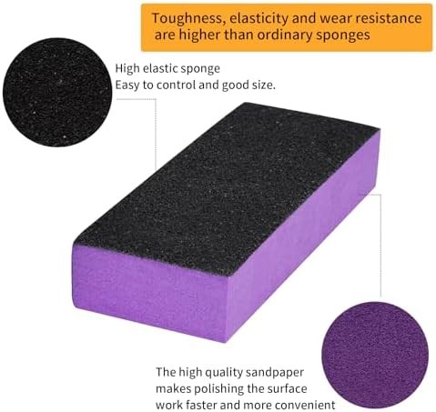 2 Pack Buffer Block Nail File 100/180 Grit Black