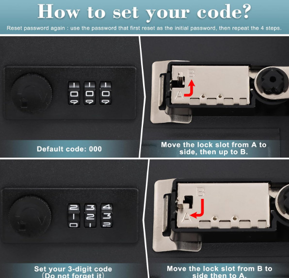 Key Cabinet Wall Mount,Locking Key Organizer,Key Storage Lock Box with Code,Key