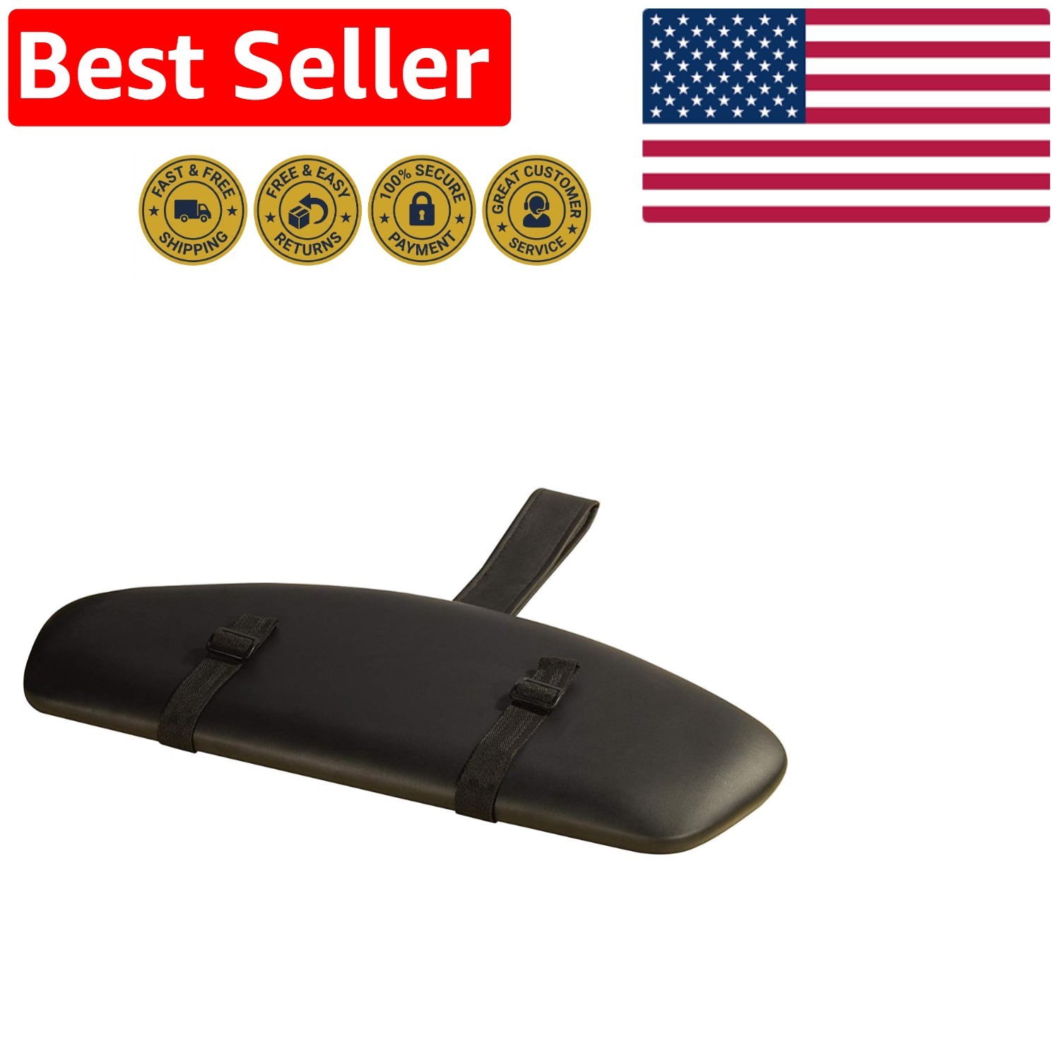 Ergonomic Hanging Arm Rest for Massage Tables – Ultra Comfort & Easy Clean Black