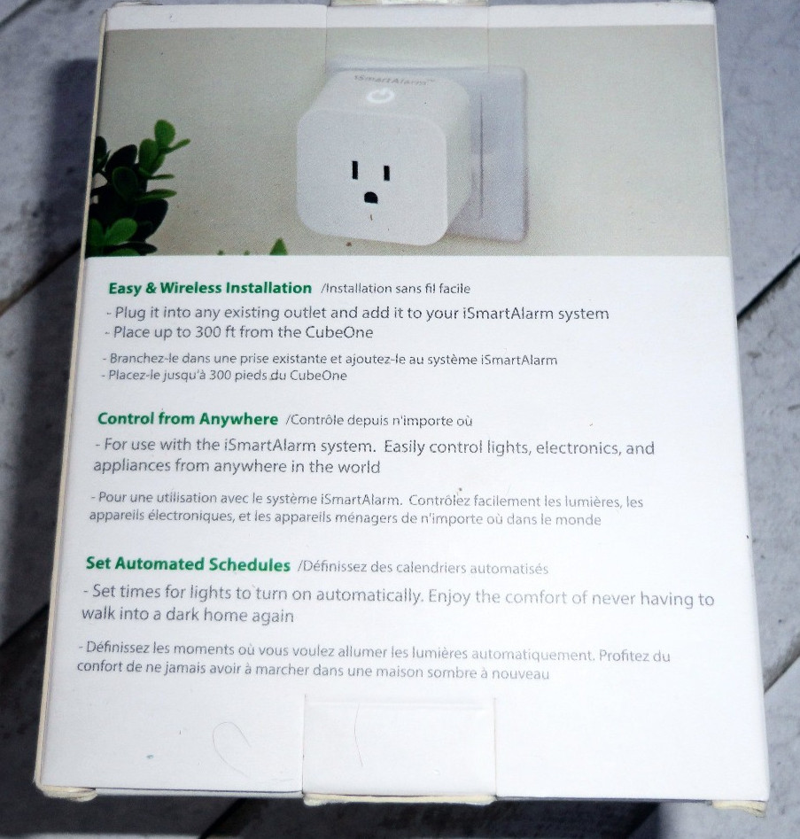 New / iSmartAlarm Home Security System - Smart Switch - SP3S / Sealed