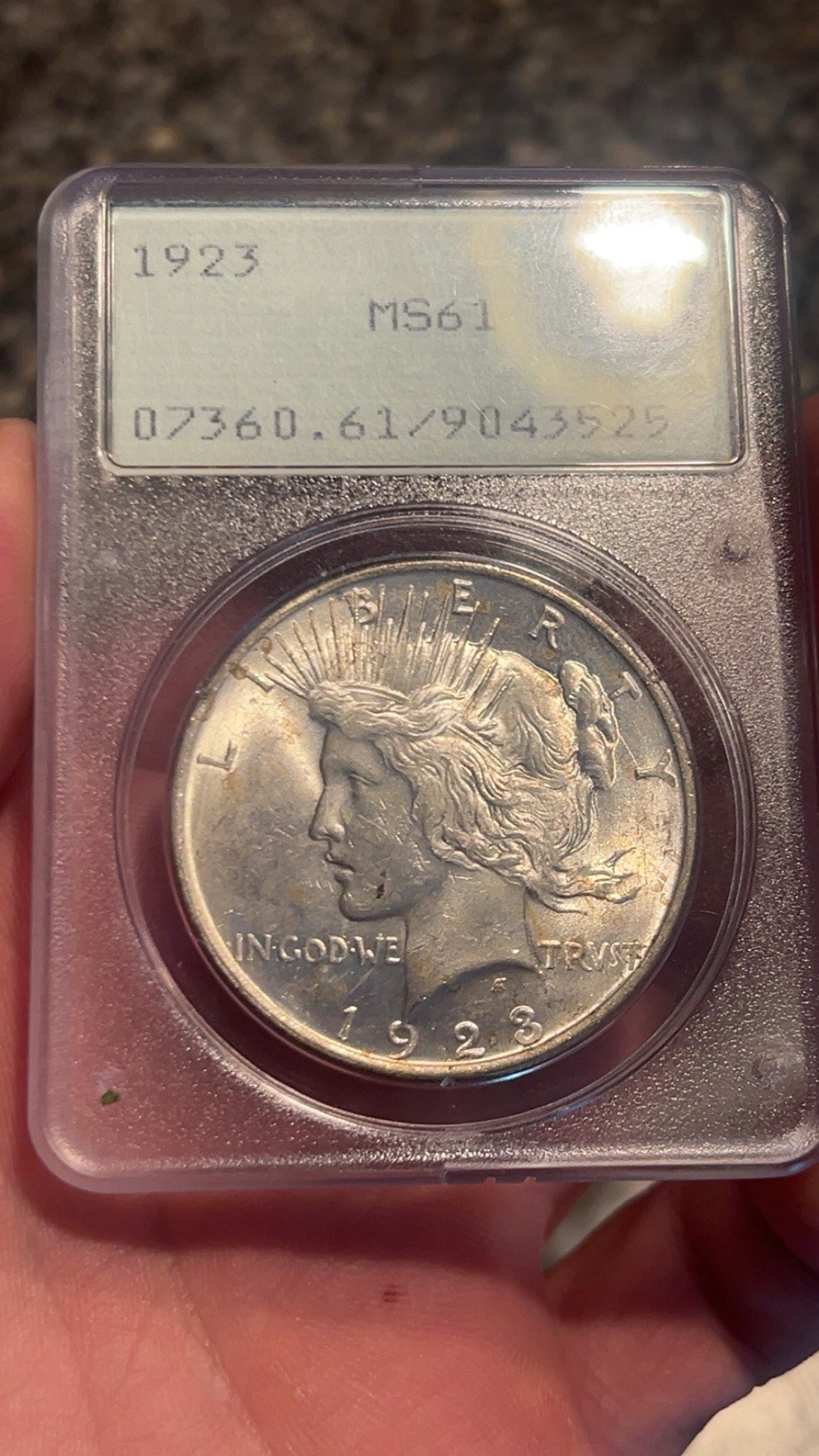 1923-P Peace Dollar PCGS MS61 Rattler