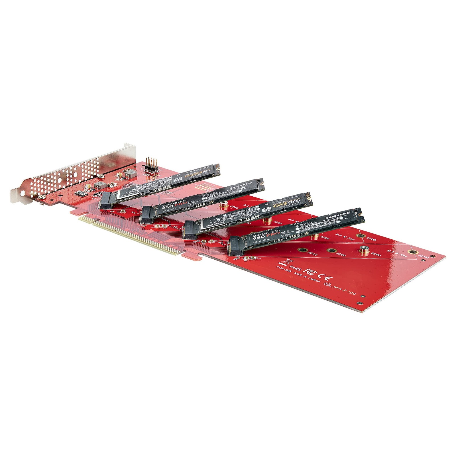 StarTech Quad M.2 PCIe Adapter Card PCIex16 QUADM2PCIECARDB