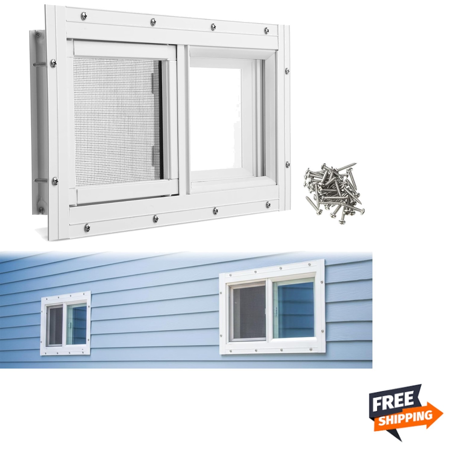 Modern 16'' x 8'' Mini Window for Sheds and Basements - Easy Installation