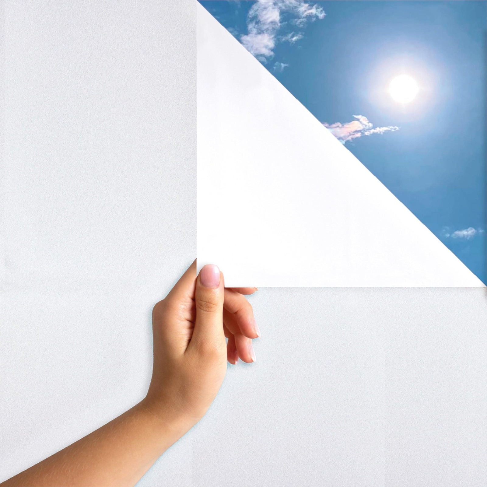 MARAPON® Window Privacy Film - White Static-Adhesive [11.8x78.7 Inch] High