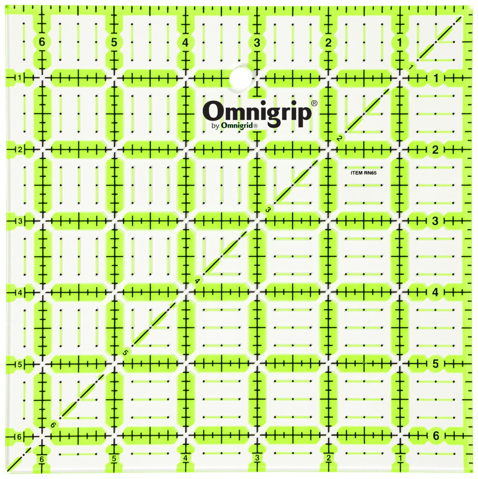 Omnigrip 6-1/2" x 6-1/2" Non-Slip Square Quilting Ruler by Omnigrid 6.5" x 6.5"