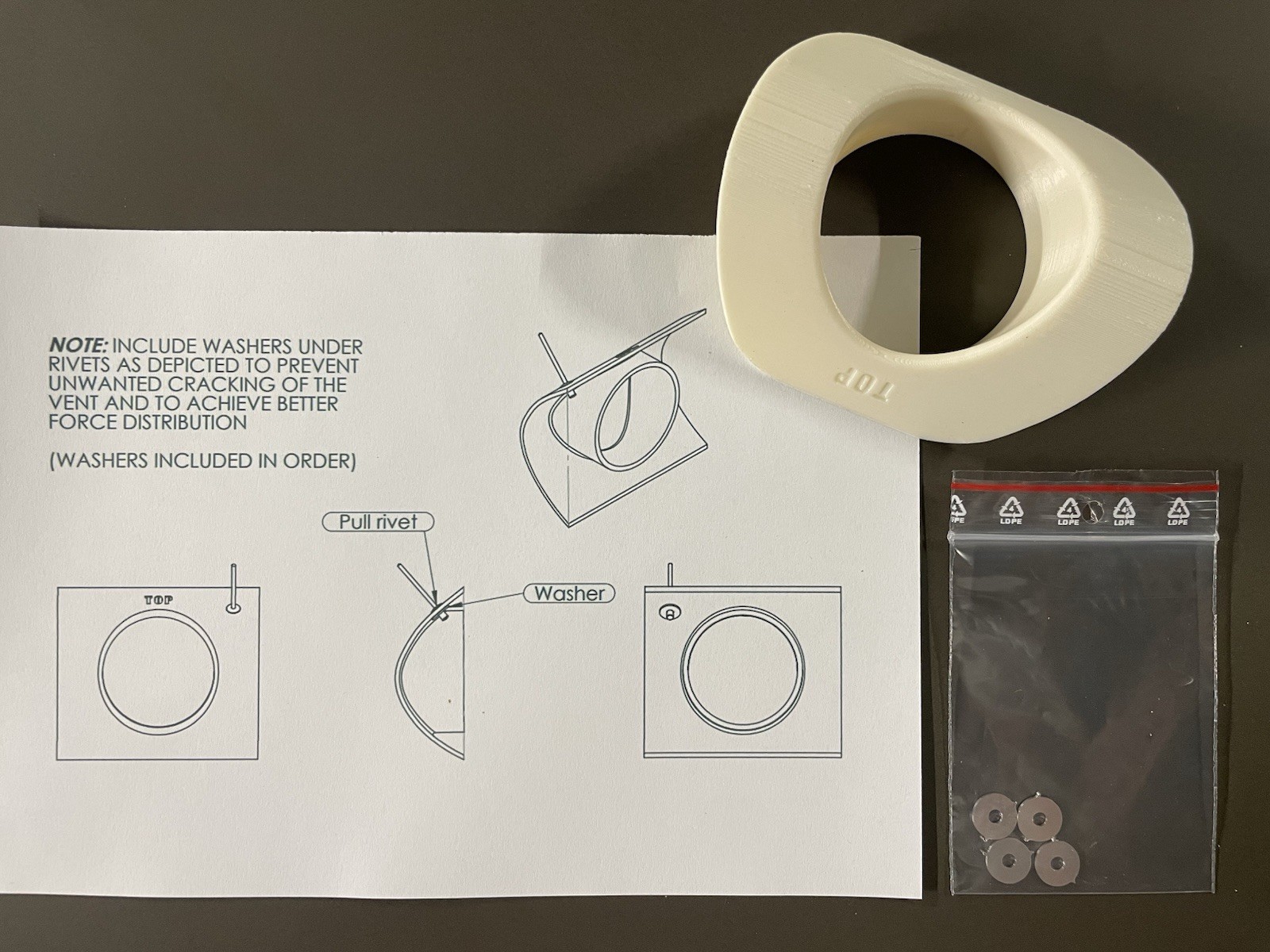 Cessna 172 182 style Root air vent Scoop PN: SVK0722202-1