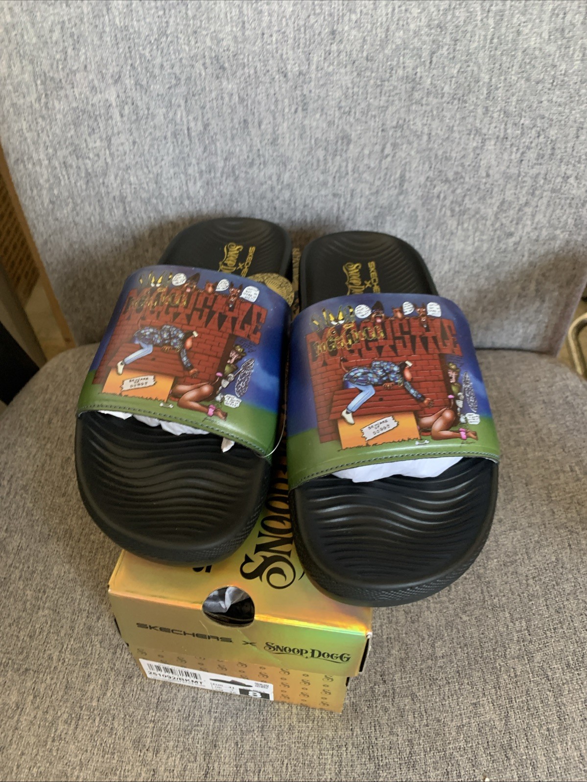 Pick Size - Skechers x Snoop Dogg Men's Doggy Style Low Slider Slides - 251092