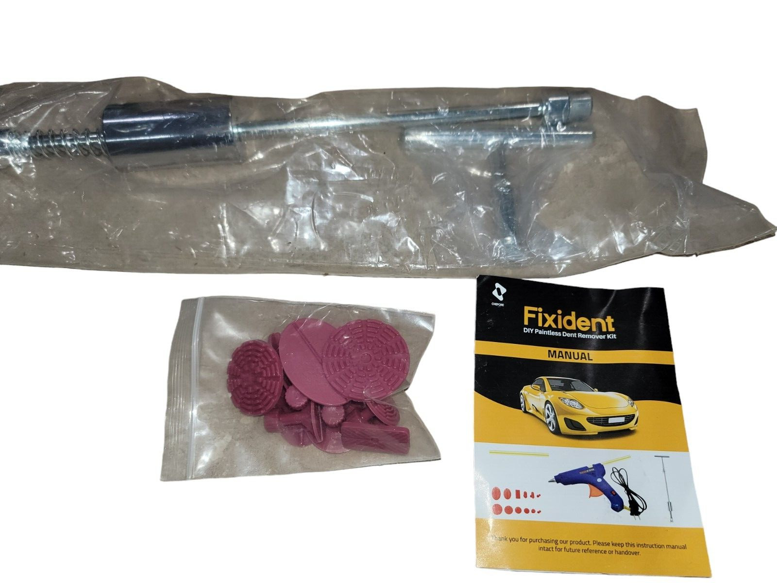 Fixident PDR Car Dent Remover Tool Kit Paintless Repair Hail Damage Puller Tabs