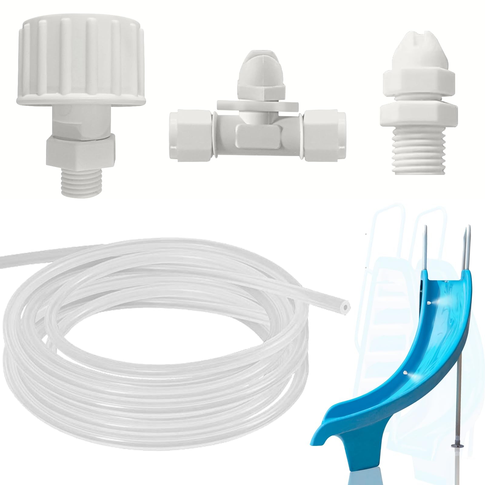 Calvana Pool Slide Water Sprayer Kit, Plastic Spray