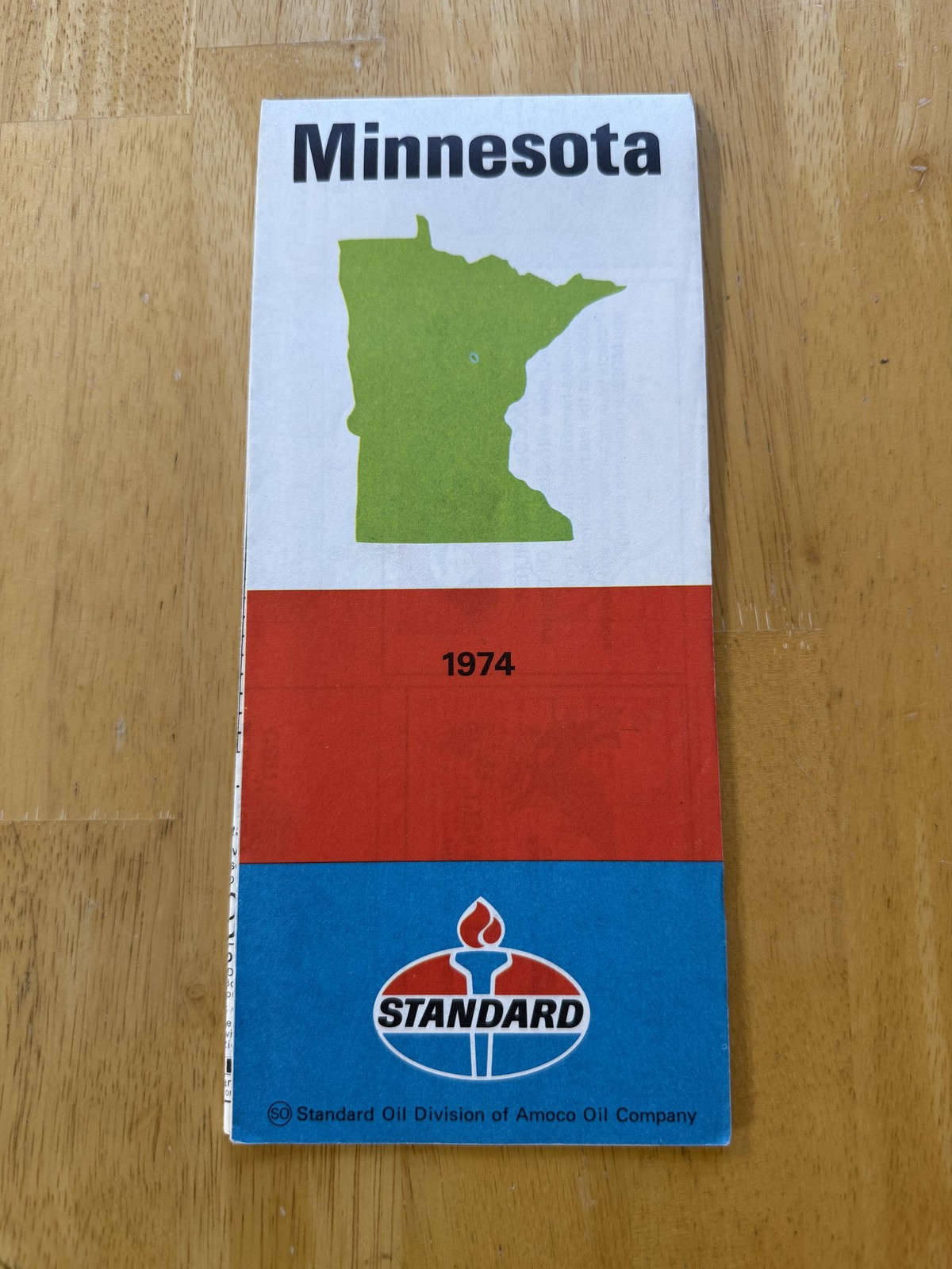 Vintage 1974 Standard Oil Minnesota Road Map Travel Guide Folded Brochure USA