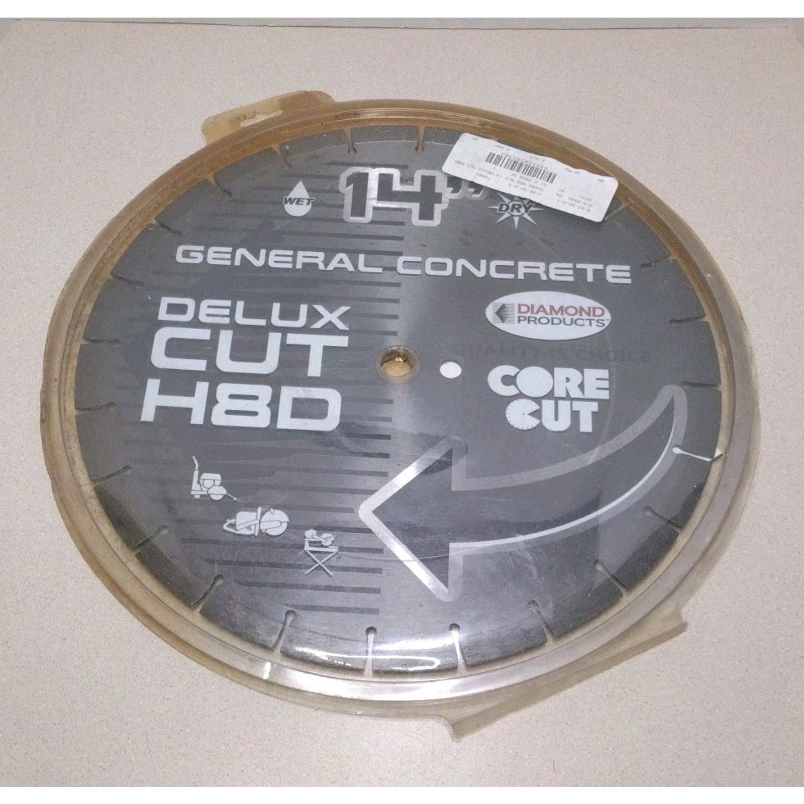 NEW 14" Diamond Products General Concrete HD H8D Core FX Cut Wet Dry Saw Blade