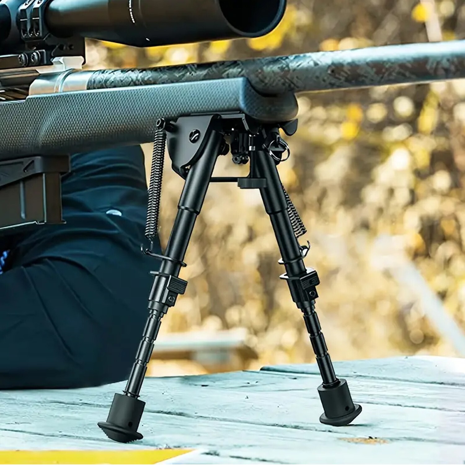 6-9Inch Precision Tactical Rifle Bipod Tactical Spring Return Rail Mount Adapter