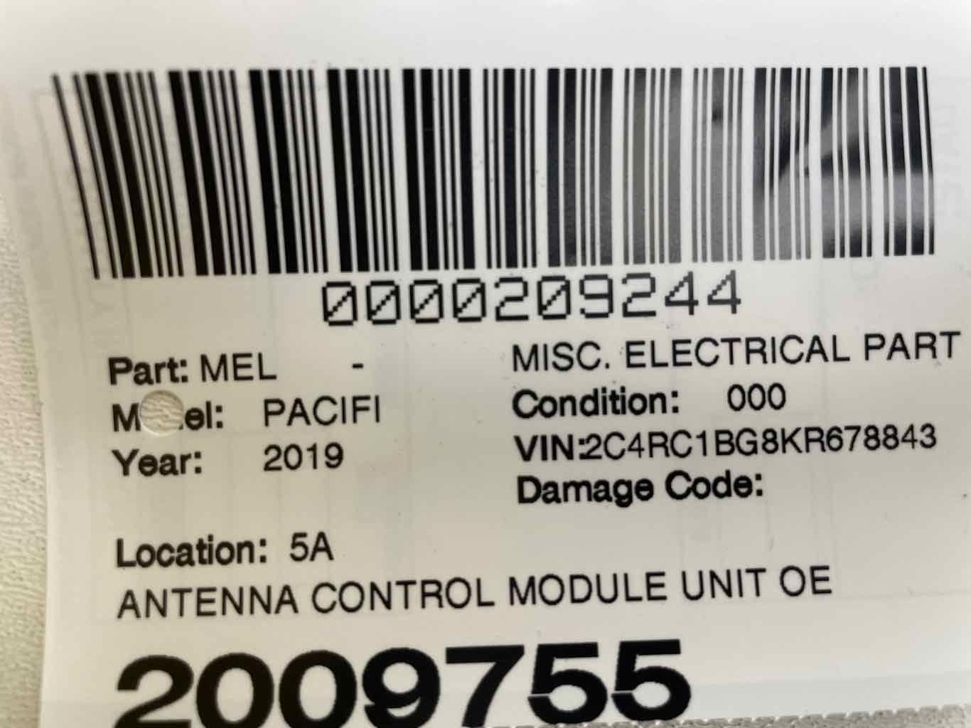 Antenna Control Module 68306857aa Fits 2018 - 2024 CHRYSLER PACIFICA