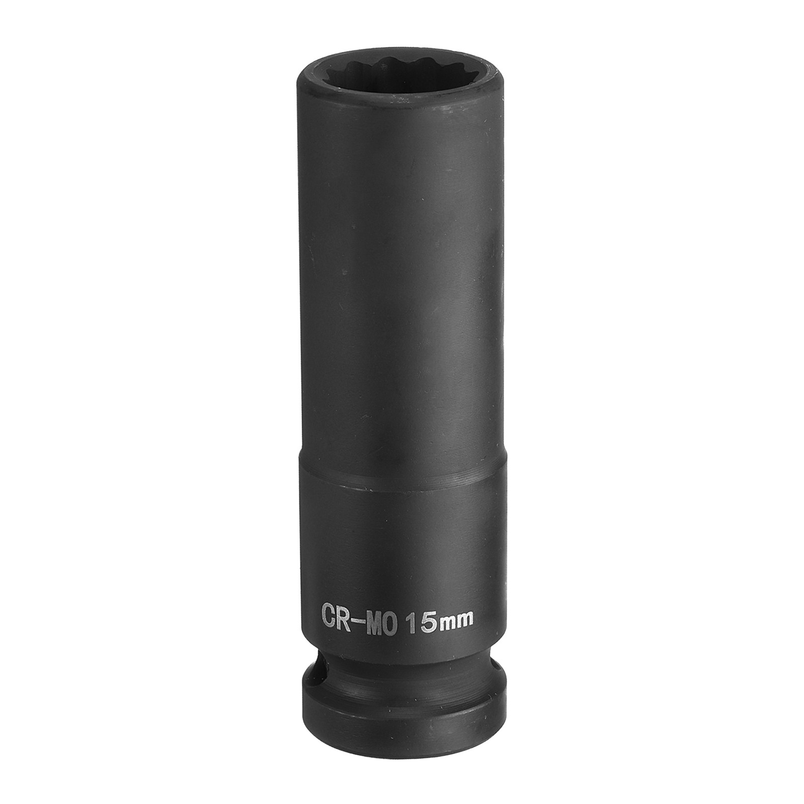 12-Point Deep Impact Socket 1/2 Inch Drive 15mm Chrome Molybdenum Steel