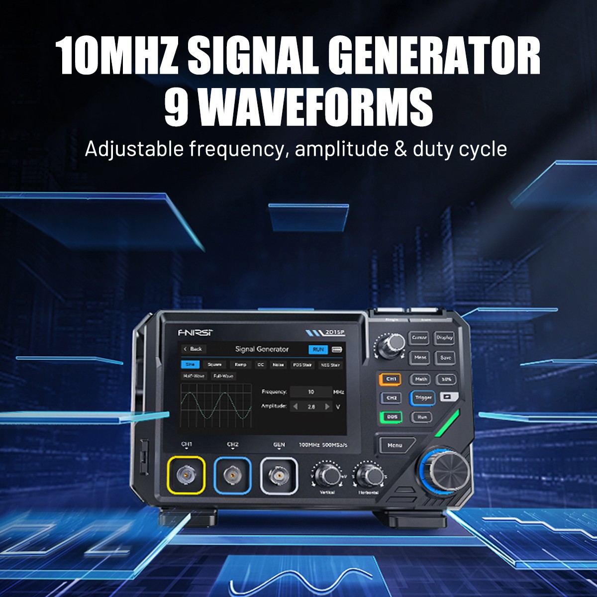 All-in-One Handheld 100MHz ScopeMeter:Oscilloscope Waveform Generator&Multimeter