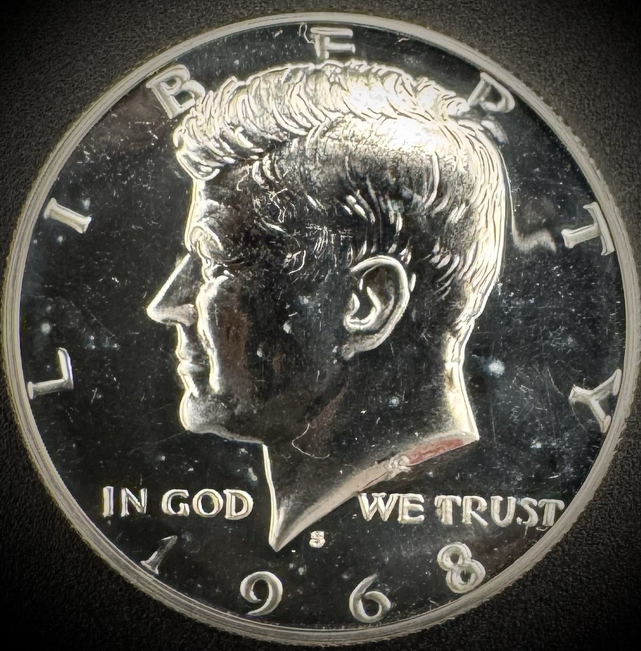 1968-S Kennedy 40% SILVER Half Dollar PROOF 50C