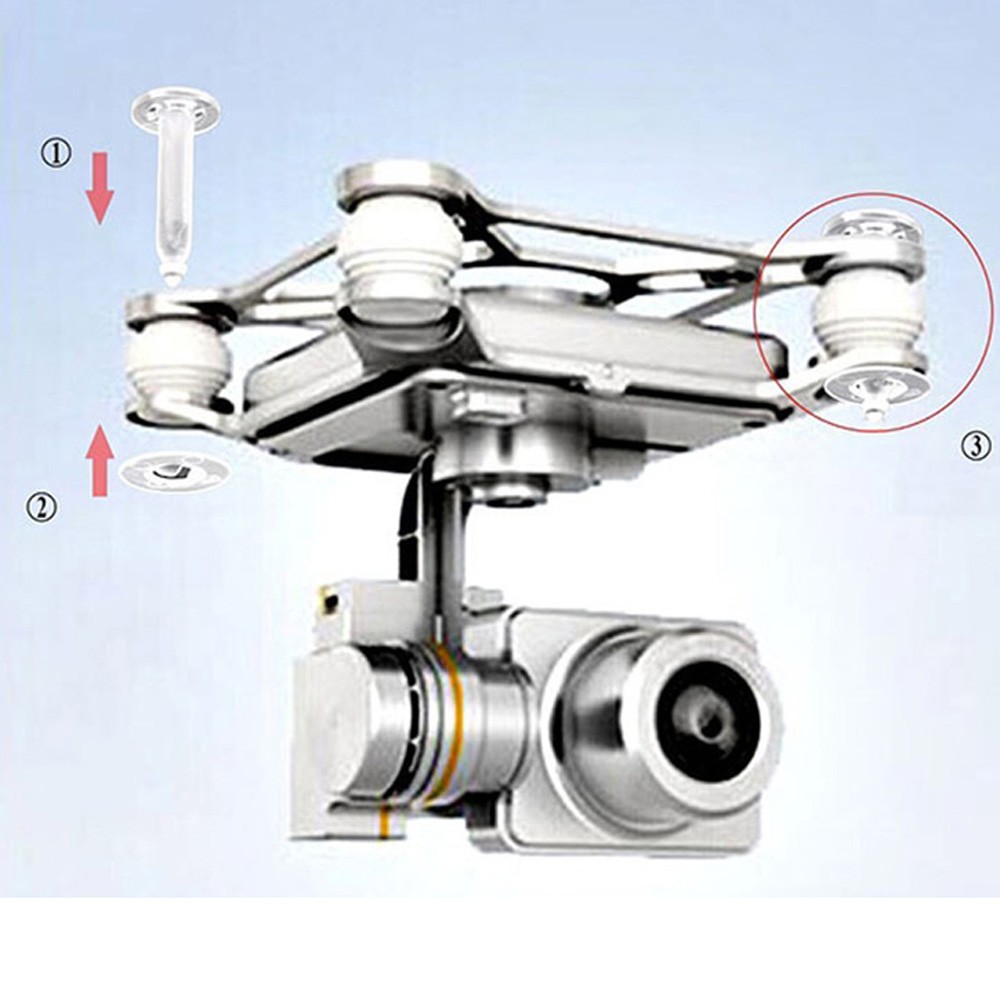 Flexibility Damping Rubber & Anti-Drop Pin Kit For DJI Phantom 3 Pro Advanced