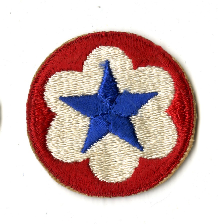 Army Service Forces White Back Patch WWII Vintage