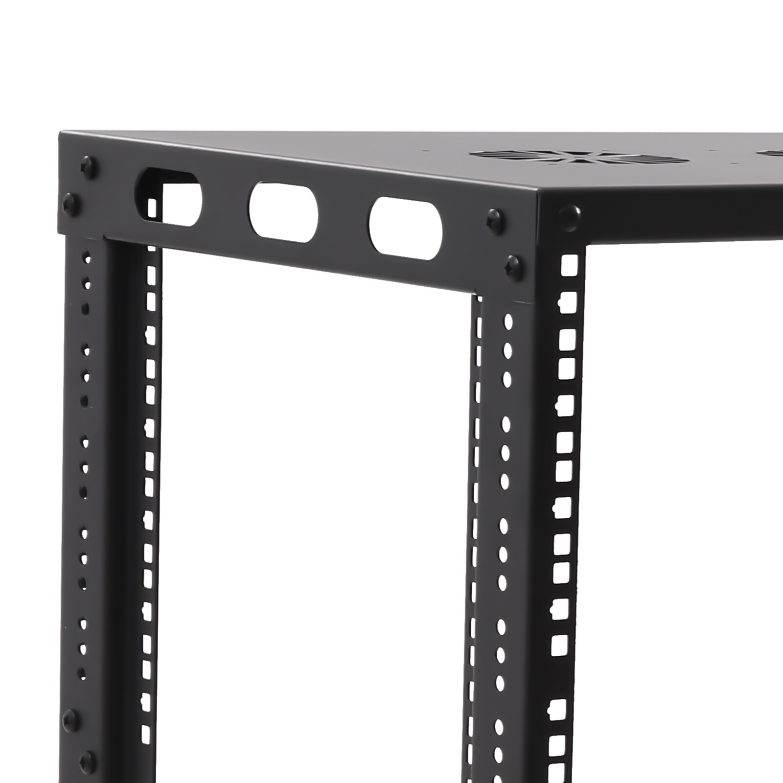 18.5" 4 Post Open Frame Network Server Rack 18U Adjustable Partition 0-31.5''
