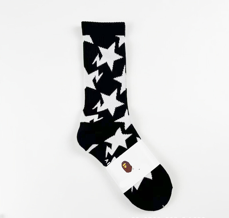 3 Pair Crew Socks Unisex *APE Embroidery Breathable Comfort Causal Athletic Sock