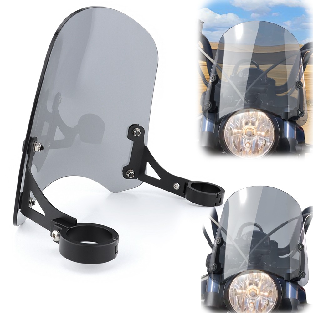 Front Motorbike Windscreen Guard Dark Gray Fit For Indian Scout Sixty 2016-2021