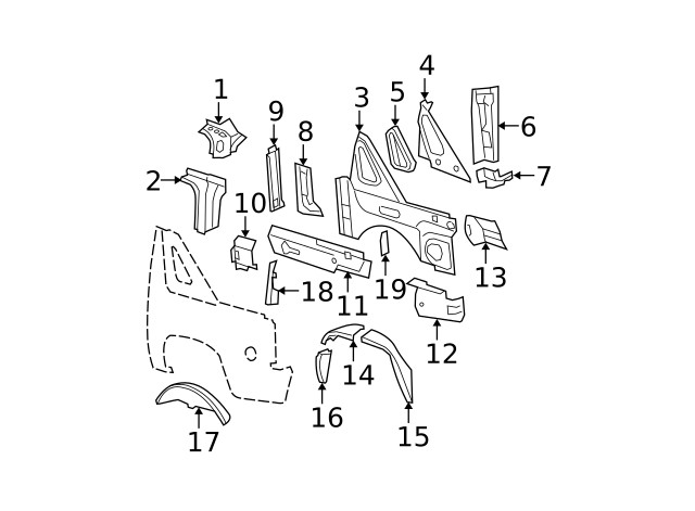 Genuine GM Upper Panel 15932823