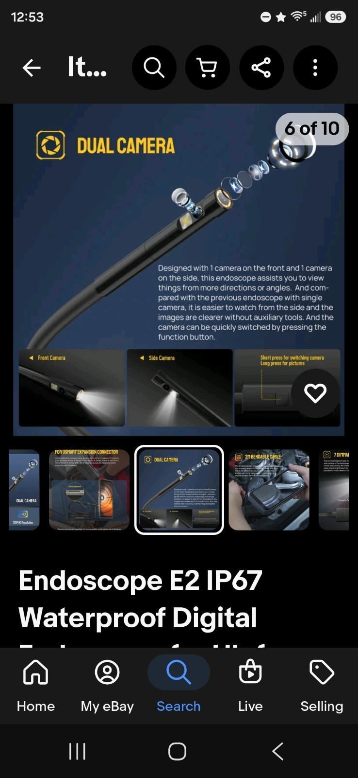 Endoscope E2 IP67 Waterproof Digital Endoscope for Ulefone Armor 9 / 9E / Power