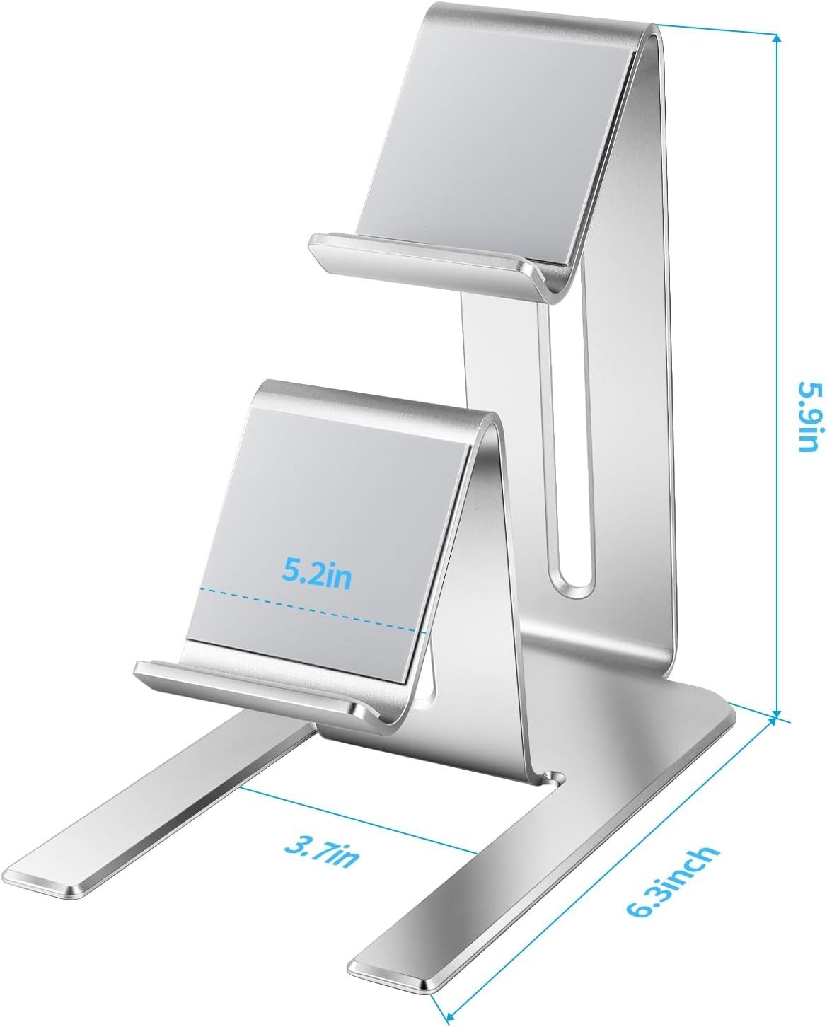 Compact Desktop Display Stand for Two Game Controllers, Space-Saving Design