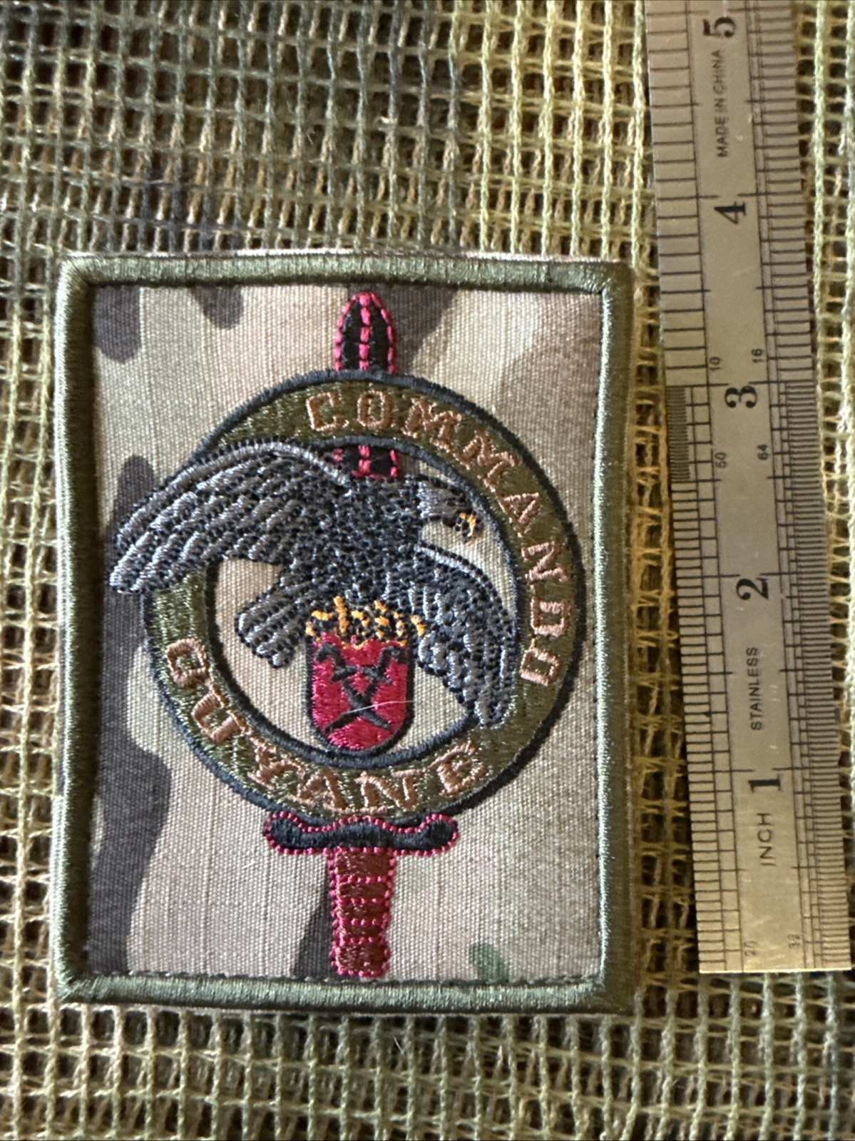 French Foreign Legion COMMANDO GUYANE ARID CAMO PATCH Afghanistan War