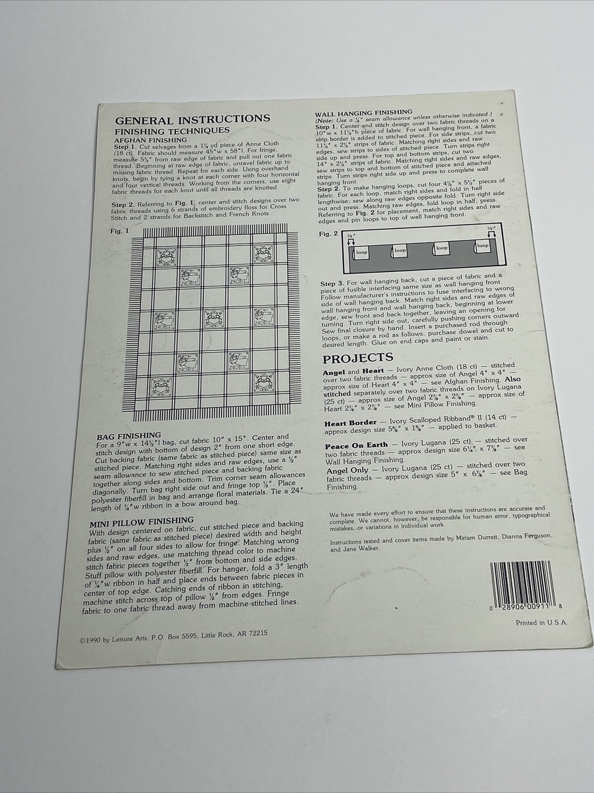 Leisure Arts Peace Angel Cross Stitch Pattern 911