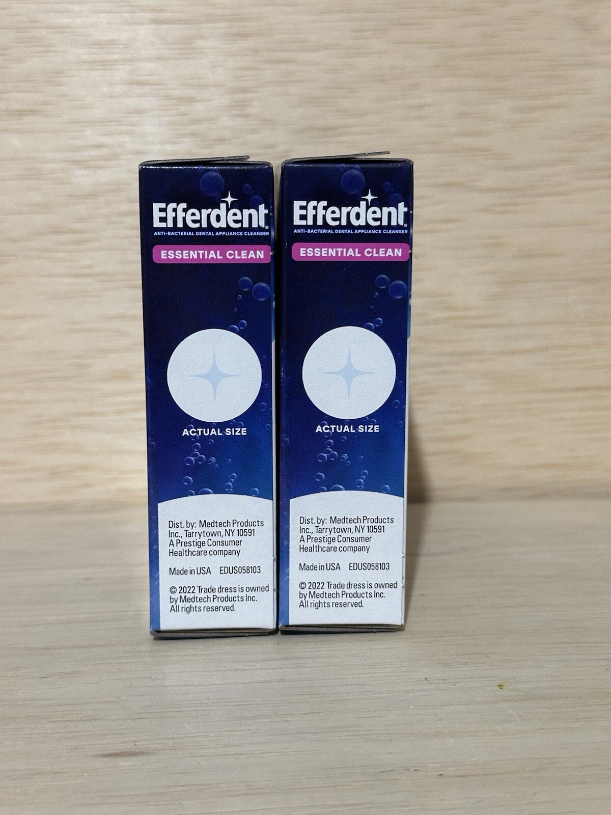 2Pk~EFFERDENT 20 Count Tablet Anti Bacterial Denture Cleanser - 40 Total