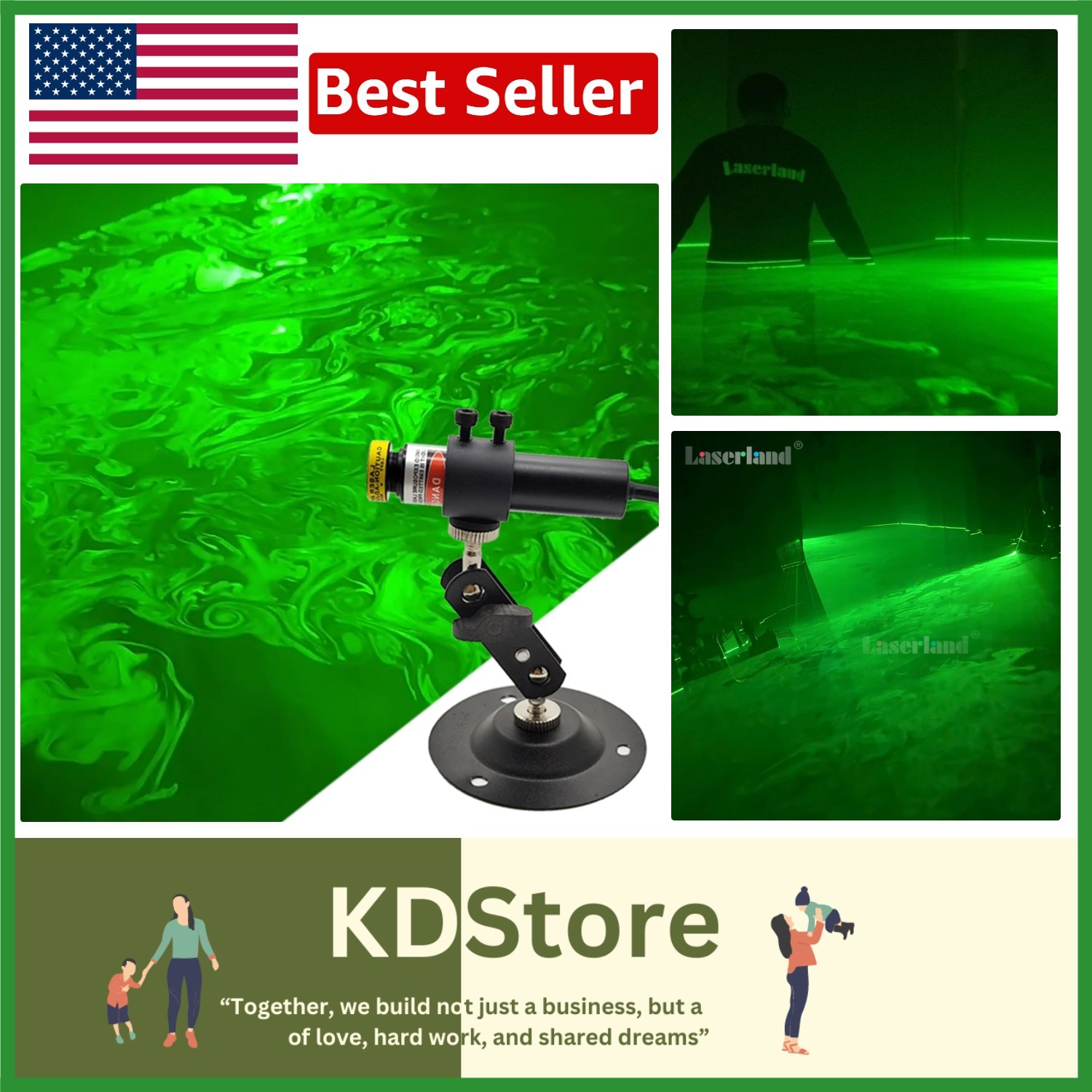 Adjustable Green Laser Swamp Projector for Spooky Garden & Haunted House Effects