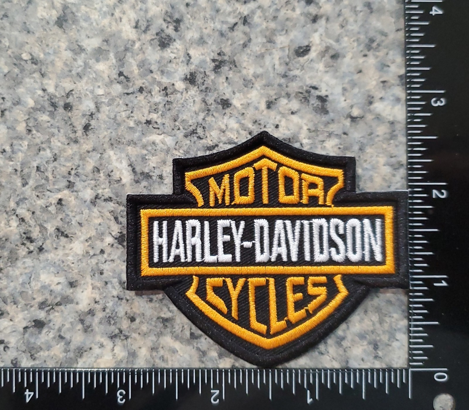 Harley Davidson Bar & Shield Patch Embroidered sew-on/Iron patch. 3"x2.75"