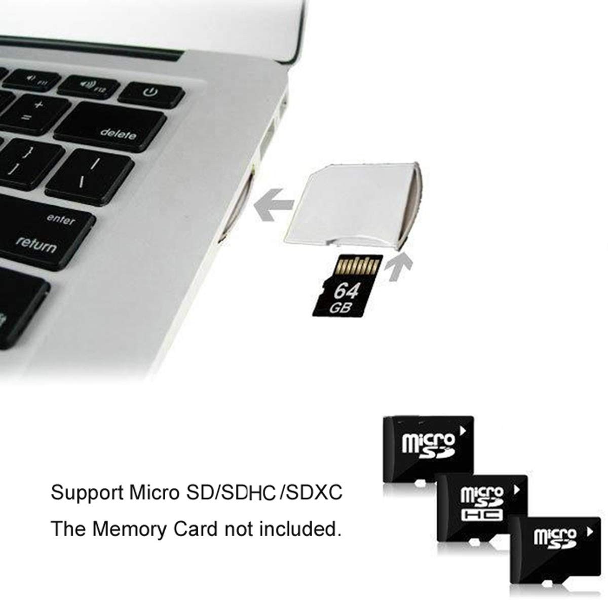 Micro SD to SD Memory Card Mini Adapter Compatible with MacBook Air/Pro/Retin...