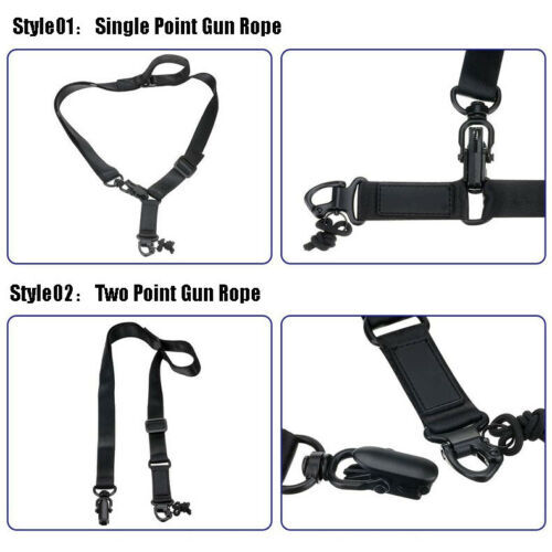Tactical One / Two Point Rifle Sling Gun Sling Strap with Quick Release Buckle
