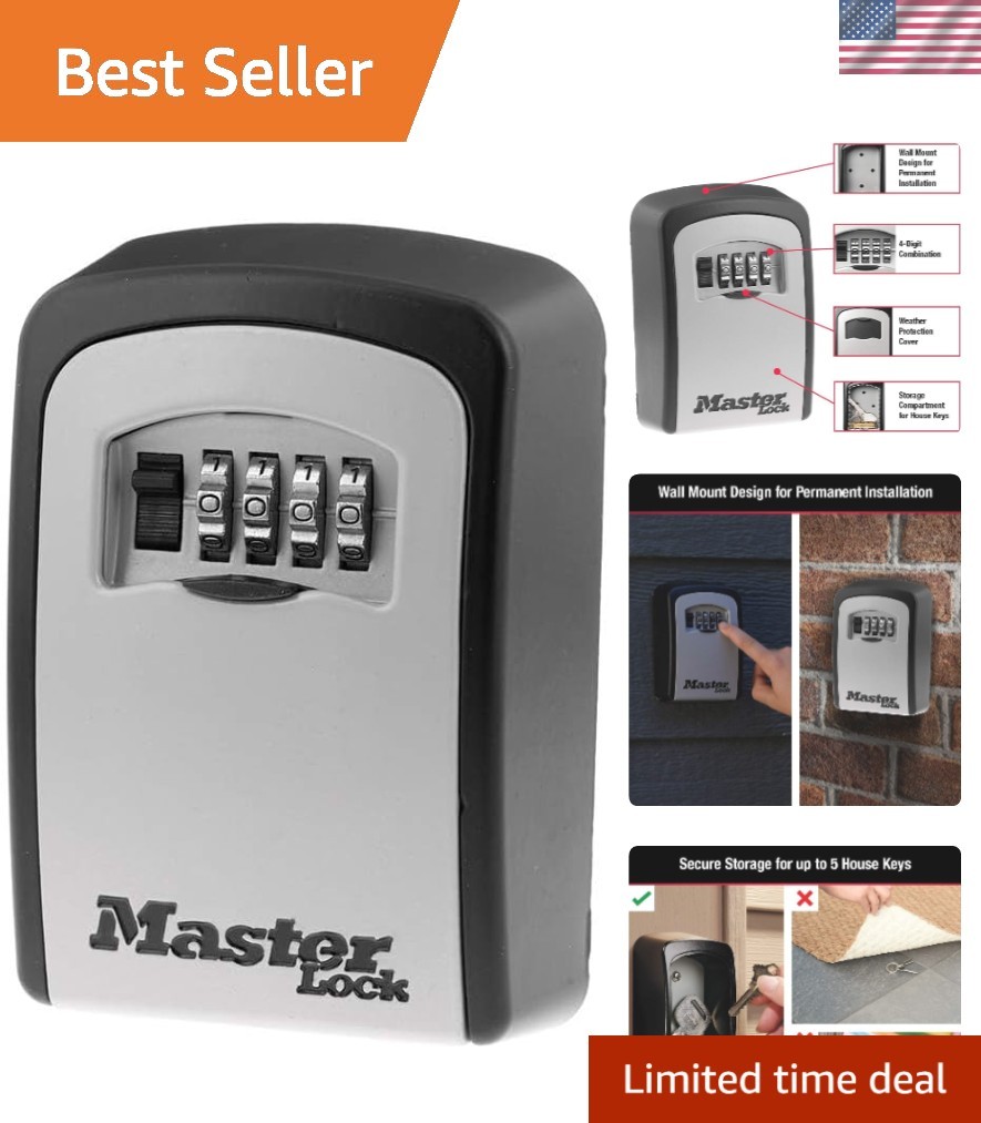 5-Key Combination Safe Black/Silver 5401D