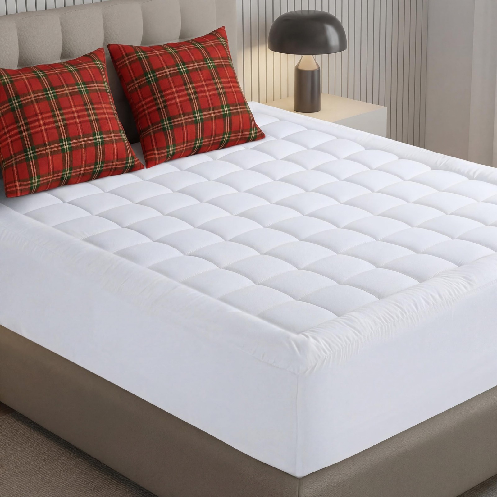 Utopia Bedding Twin Mattress Pad, Quilted Fitted Premium Twin, White
