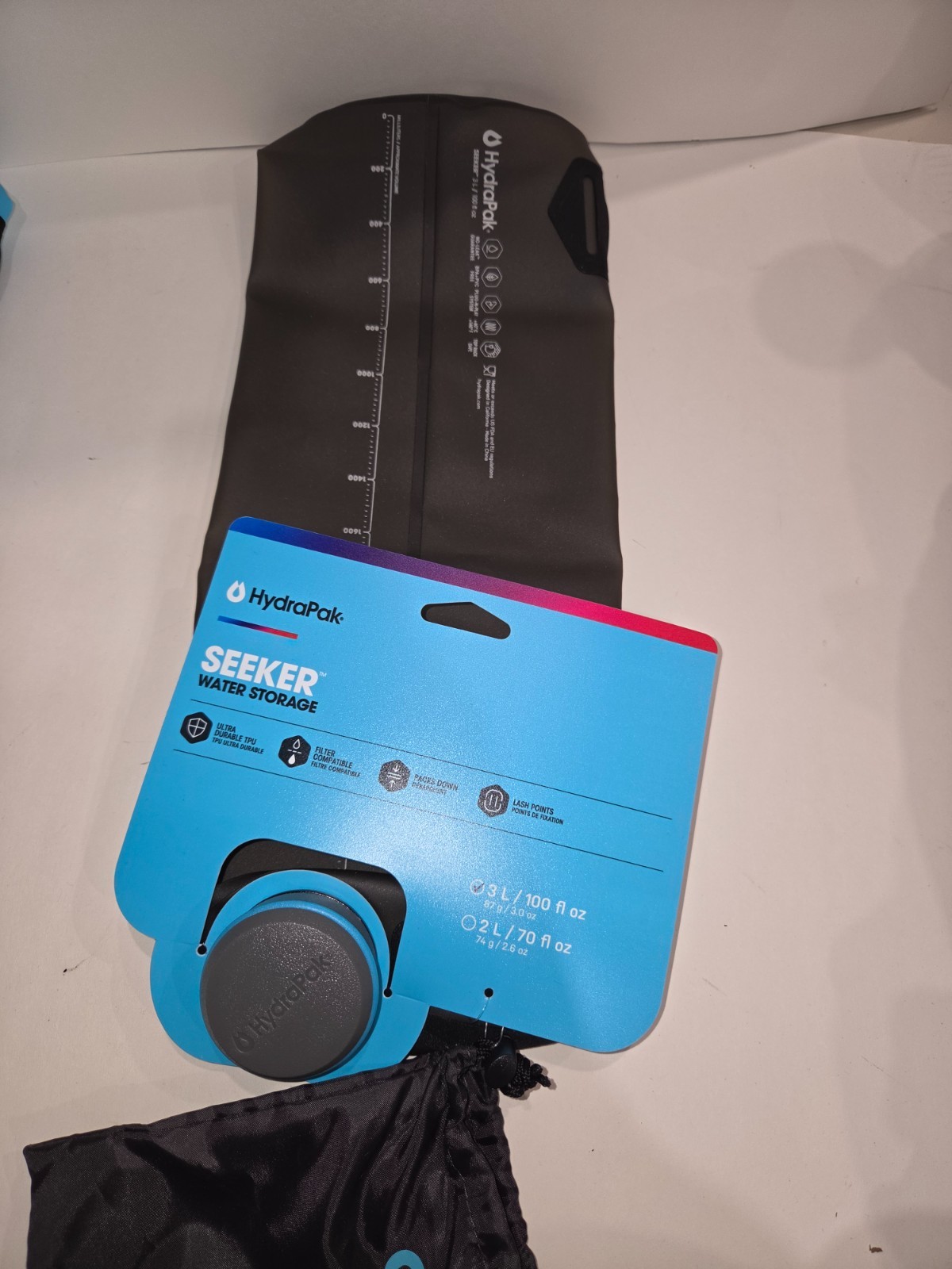NEW: Hydrapak Seeker 3L 3 Liter Water Storage Hydration Pack ...BPA & PVC free