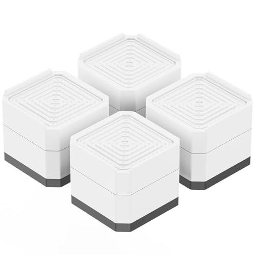 Heavy Duty Bed Risers, Adjustable Furniture Risers, Square 2, 3 or 4 White