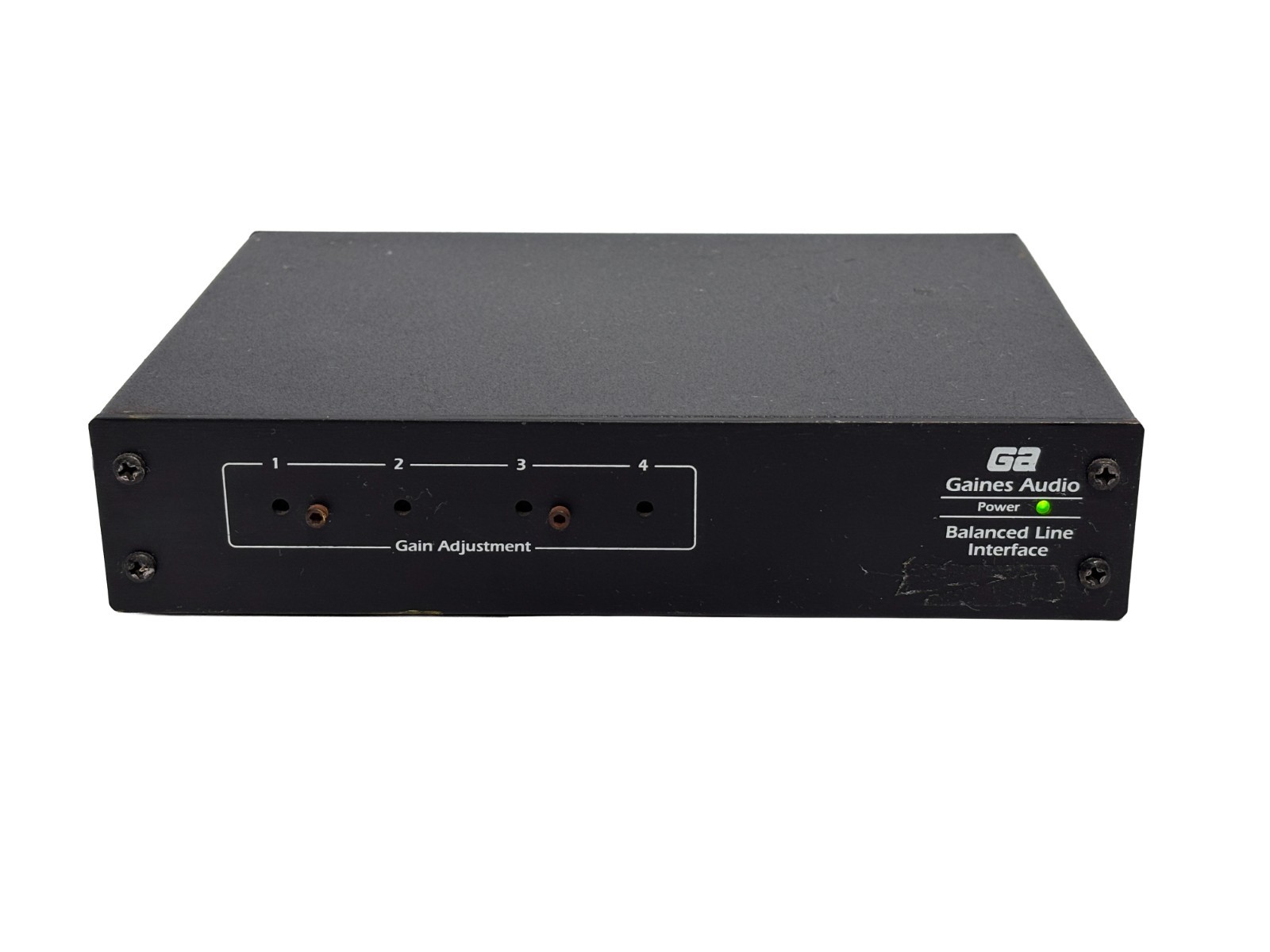 Gaines Audio Model 444 4-Channel Balanced Line Interface 1/4" to XLR Tested