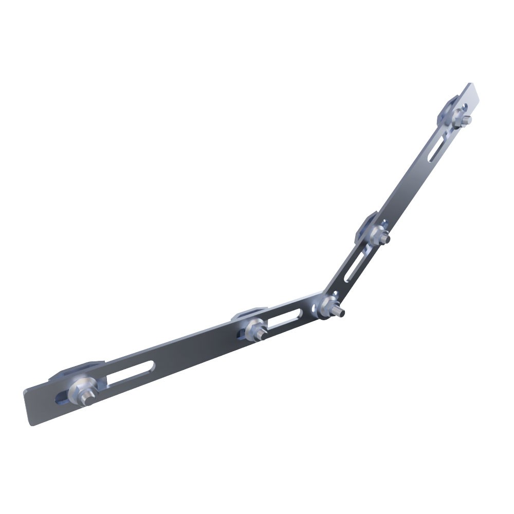 NavePoint 62/63" Electro Zinc Plated Wire Mesh Cable Tray Adjustable Connector