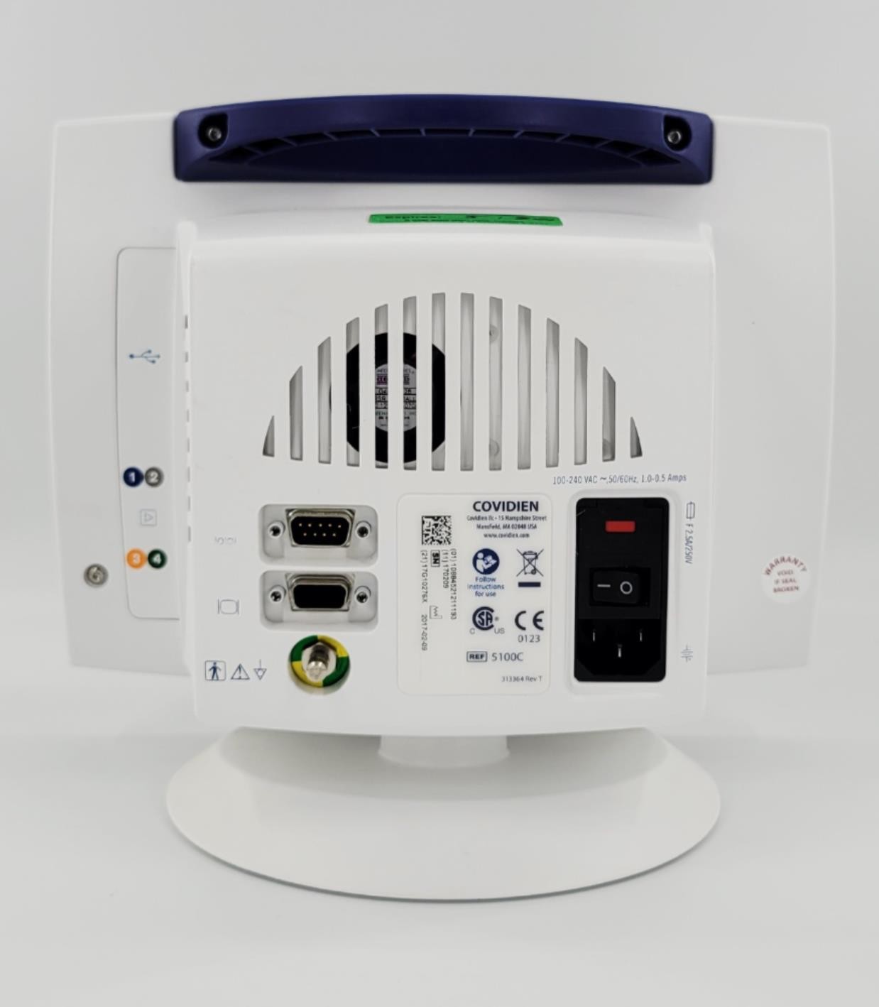 Covidien 5100C INVOS Cerebral/Somatic Monitor w/ 5100C-PA Preamplifier 1-2 3-4