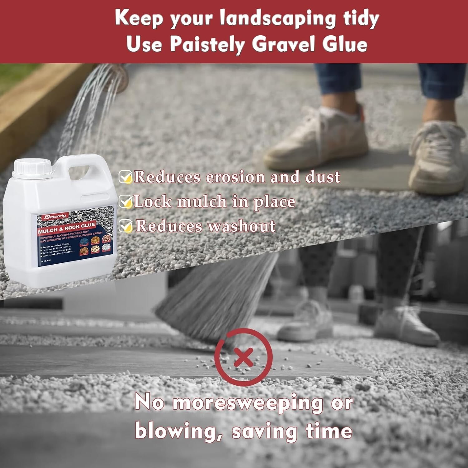 Mulch Glue, Gravel Glue, Mulch Glue for Landscaping, Concentrate Rock Glue for