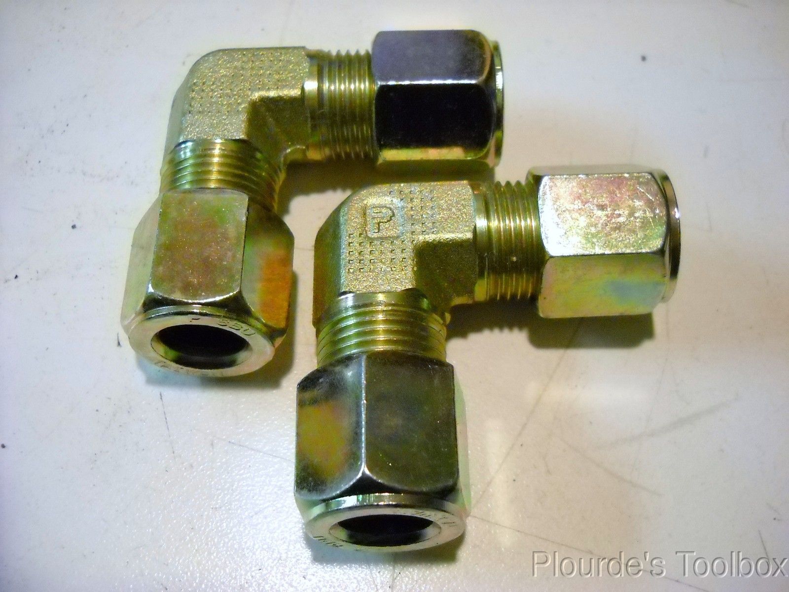 New Lot (2) Parker Ferulok 1/2" BU Union Elbow Hydraulic Tube Fitting, 8-EBU-S