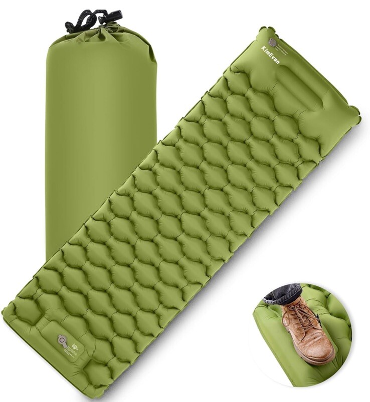 Built In Foot Pump Thermo Camping Air Mat Pad with Pillow Ultralight&Waterproof