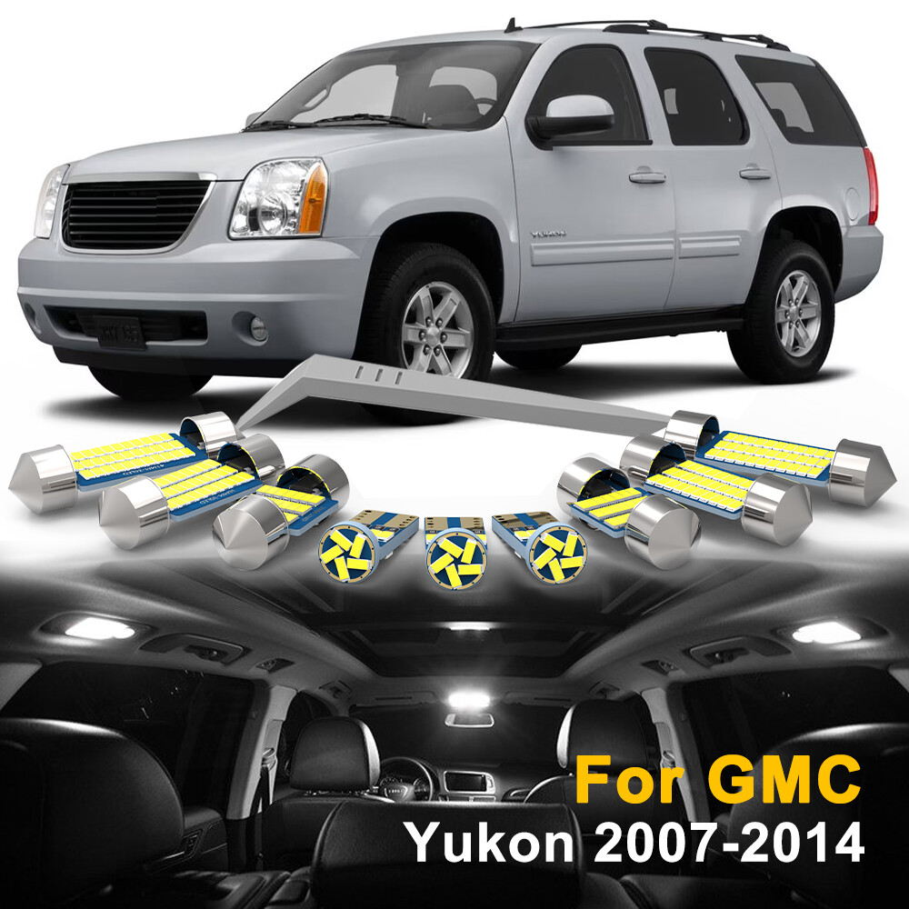 17X LED Interior Lights For GMC Yukon Chevy Tahoe Suburban 2007-2014 Package Kit