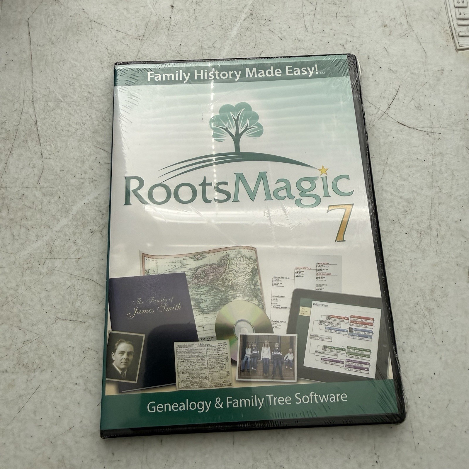 RootsMagic 7 Family Tree Genealogy CD Roots Magic 2015 New Sealed Free Shipping