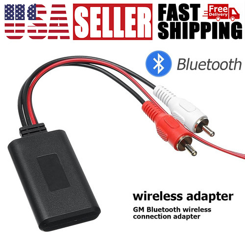 Car Audio Stereo 2 RCA Interface Cable Adapter Bluetooth AUX Receiver Module