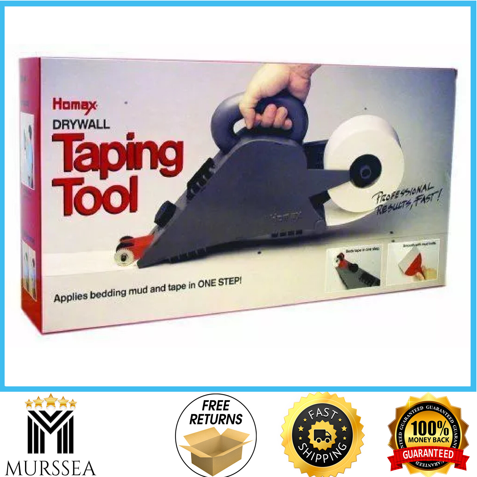 Homax 6500 Drywall Taping Banjo for Remodelers Applies Mud and Tape Together